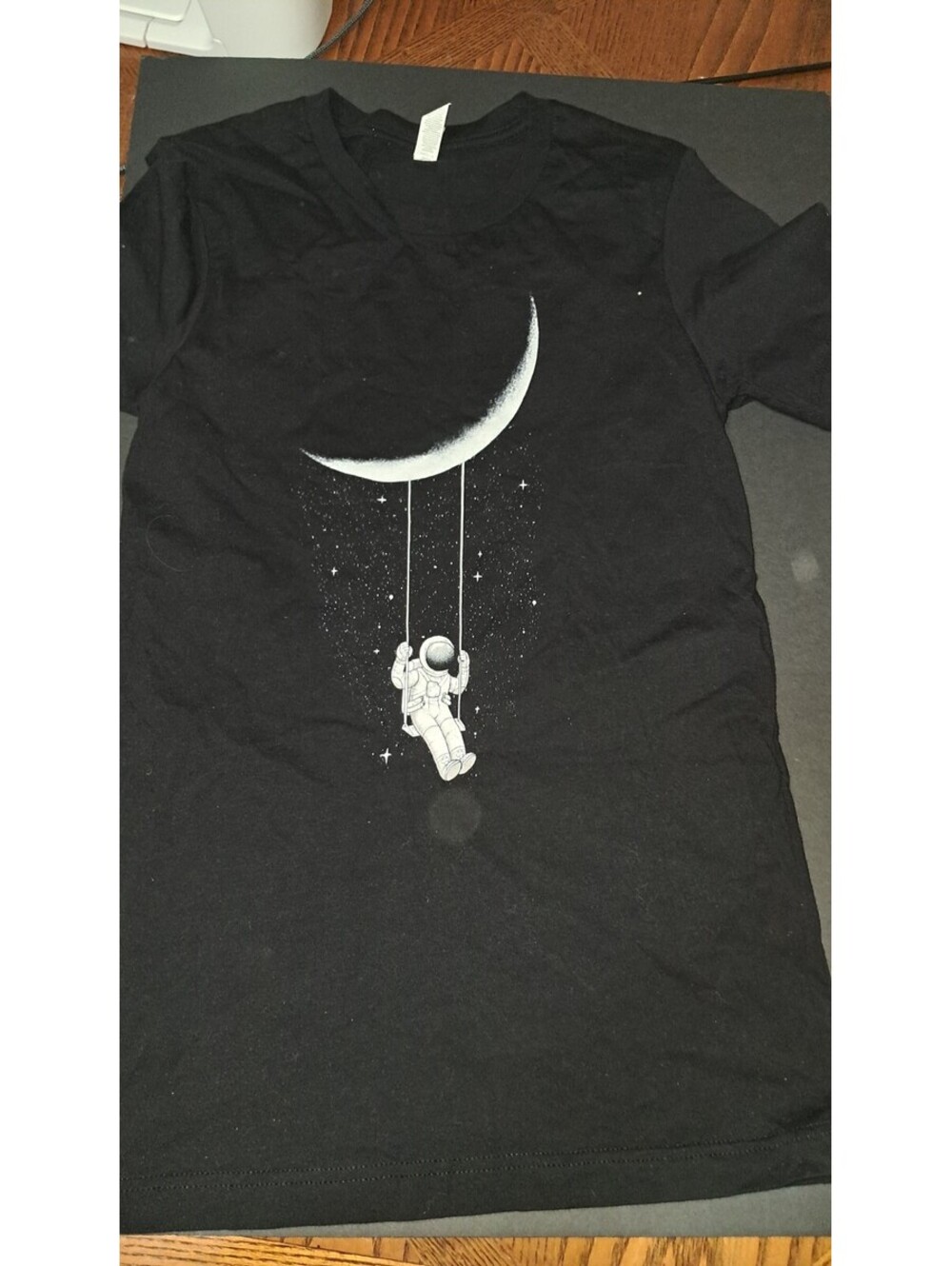 Bella + Canvas Black Astronaut T-Shirt Size Small
